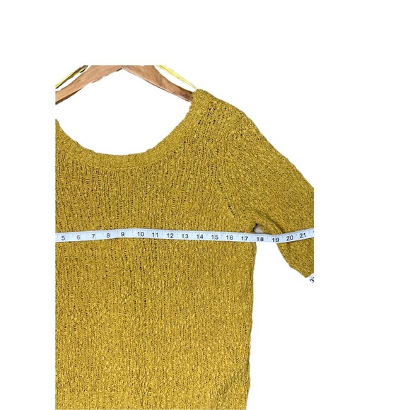 S V-back Knit Sweater, Mustard - Picture 7 of 9